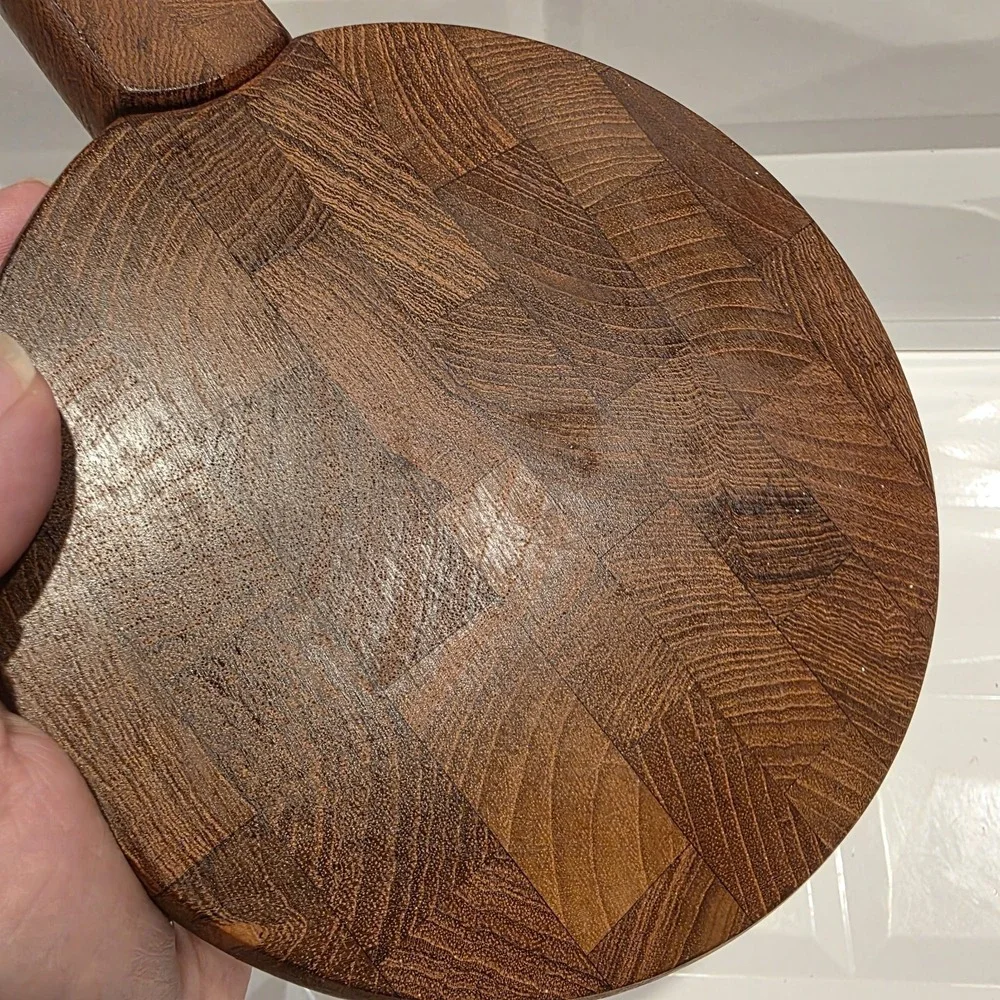 Vintage MCM Dansk Teak Cheese Cutting Board Hidden Knife Denmark 6.5